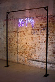 Lets party hire - adelaide neon sign