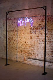 Lets party hire - adelaide neon sign