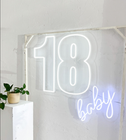 18 Neon Sign - hire in adelaide with status glow